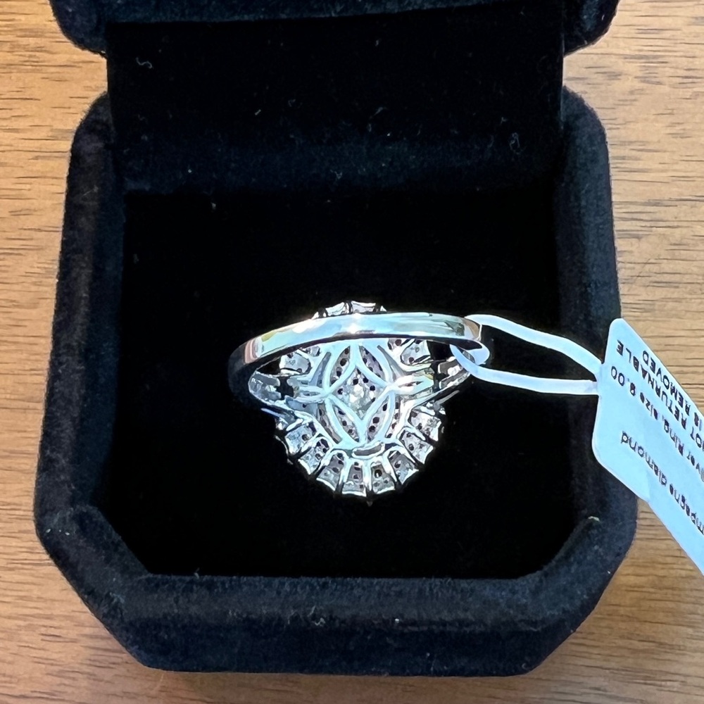 Champagne Diamond Sterling Silver Ring - Picture 5 of 11